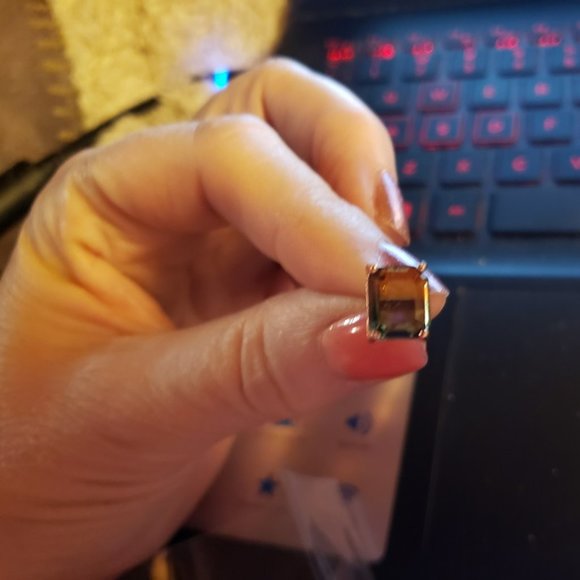 Yellow Green Ombre Tourmaline Earrings - Picture 2 of 8